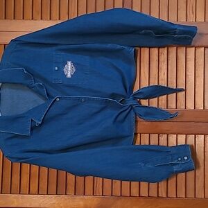 Harley-Davidson long-sleeved crop top sz M